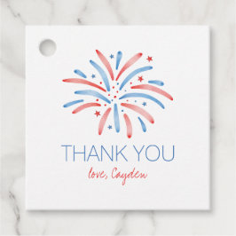 Fyrverkeriet 4 juli födelsedag gåvor etiketter