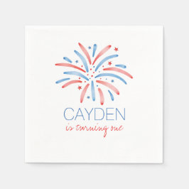 Fyrverkeriet 4 juli födelsedag pappersservett