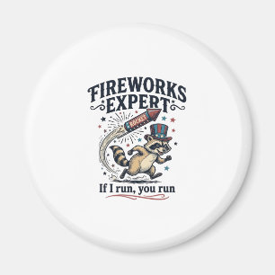 Fyrverkeriexpert Råtta Vintage Fjärde Juli K Magnet