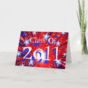 Fyrverkeriklass"klass av 2011"-hälsning-kort kort