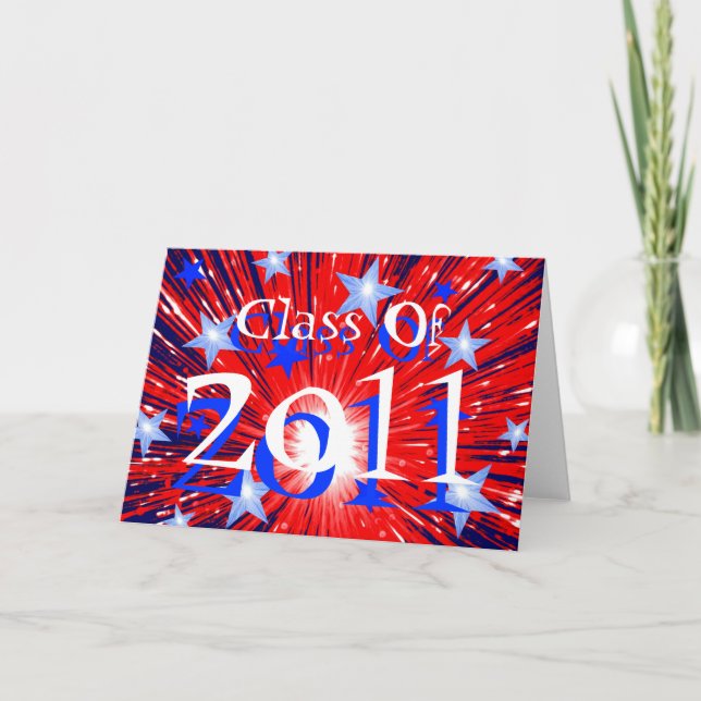 Fyrverkeriklass"klass av 2011"-hälsning-kort kort (Framsida)
