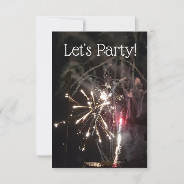 Fyrverkeripartyinbjudan Inbjudningar (Framsida)