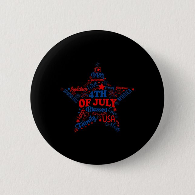 Fyrverkeripjäser 4:e juli: den patriotiska frihets knapp (Framsida)