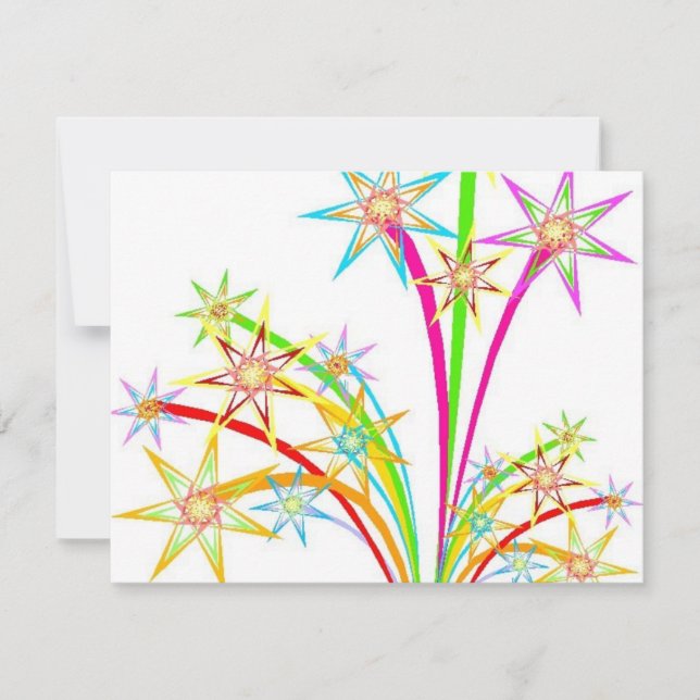 Fyrverkeripjäser i firande inbjudningar (Framsida)