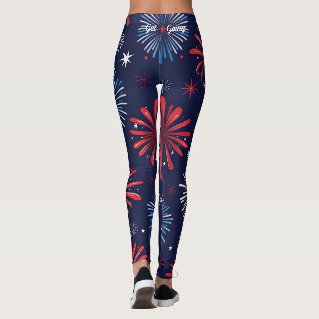 Fyrverkeriprint 4 juli leggings (Baksida)