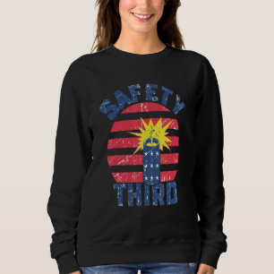 Fyrverkerisäkerhet 4 juli 3 juli 4:e USA F T Shirt