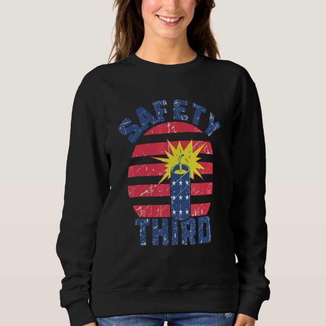 Fyrverkerisäkerhet 4 juli 3 juli 4:e USA F T Shirt (Framsida)
