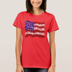 Fyrverkeristars och stripesamerikanska flaggan t shirt