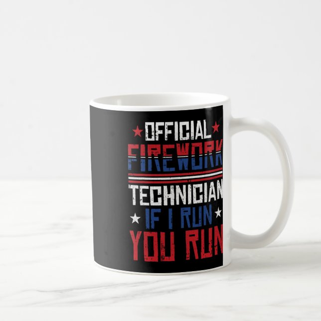 Fyrverkeritekniker 4:e Juli Rolig Usa Pyro-tec Kaffemugg (Höger)