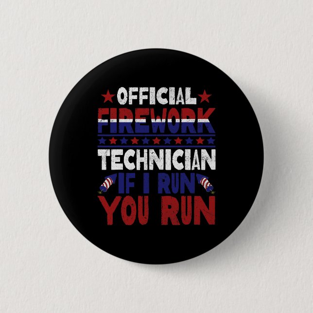 Fyrverketekniker 4:e juli: Lustigt USA Pyro-tec Knapp (Framsida)