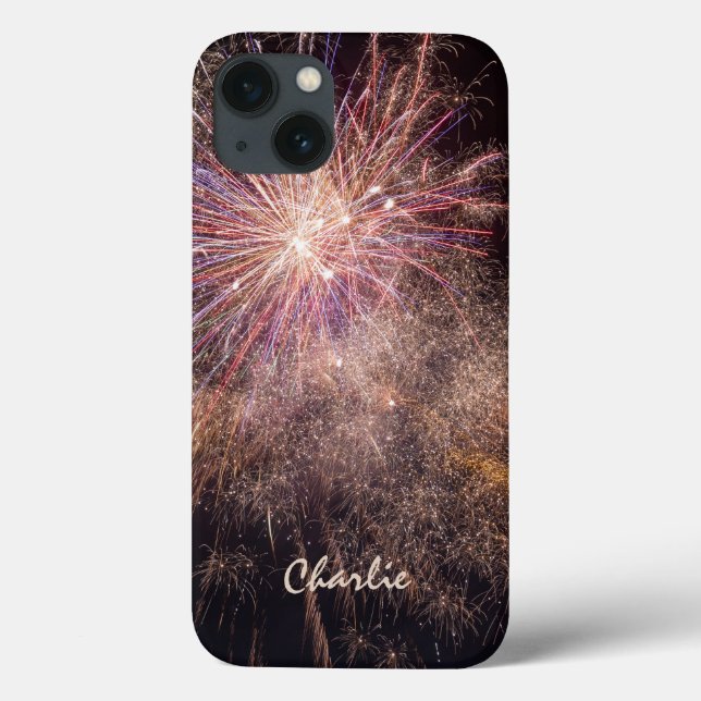 Fyrverkets anpassningsbar monogram telefonfodral (Baksida)