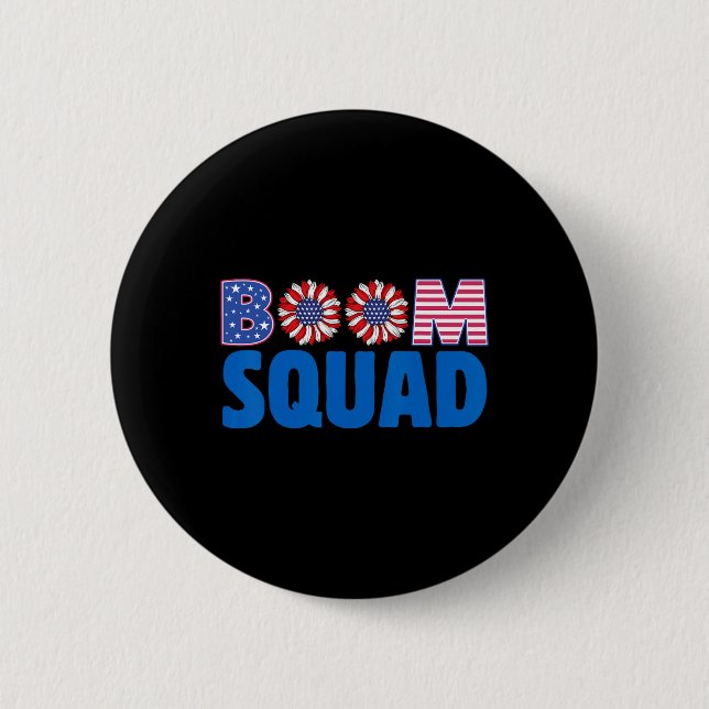 Fyrverkets chef, 4:e juli, Boom Squad. Knapp (Framsida)