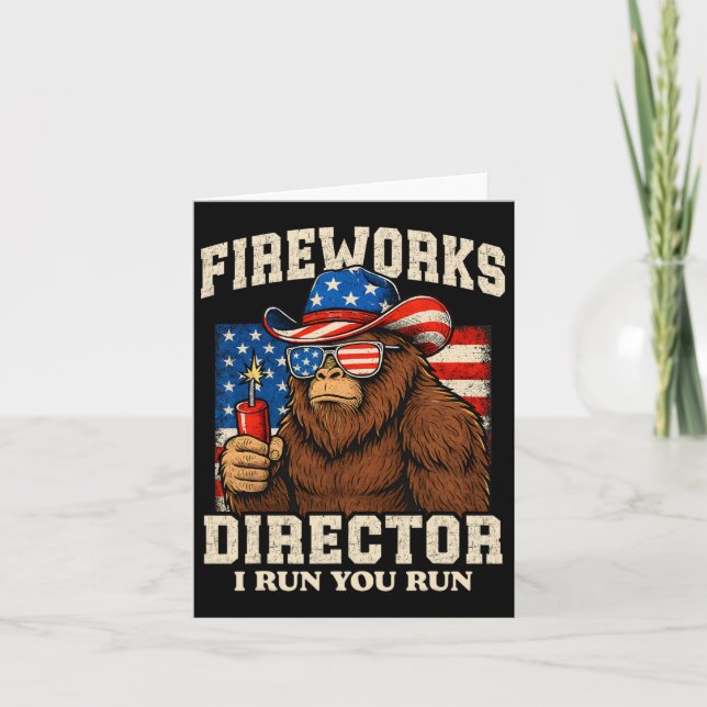 Fyrverkets direktör Bigfoot 4:e juli USA F Kort (Framsida)