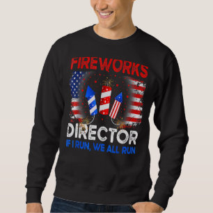 Fyrverkets direktör om jag Springa dig Springa USA Lång Ärmad Tröja