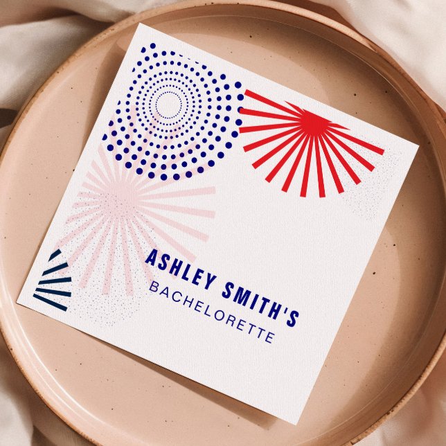 Fyrverkets fjärde blöjor för fjärde juli Party Pappersservett (Skapare uppladdad)