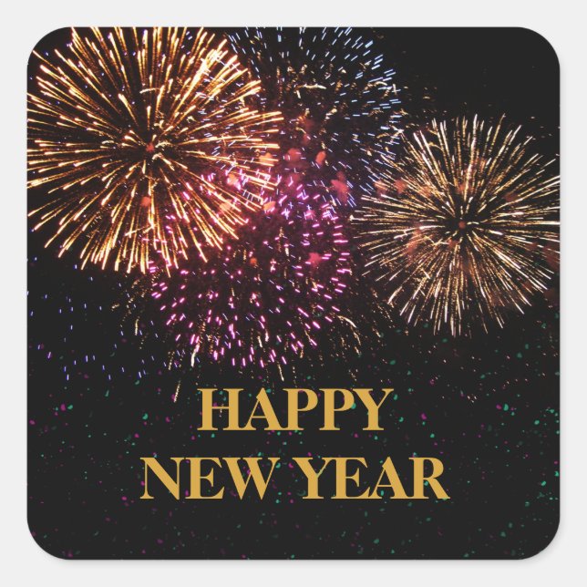 Fyrverkets Nyårsafton - etikett (Framsida)