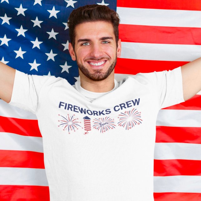 Fyrverksbesättning 4 juli Independence day T Shirt (Skapare uppladdad)