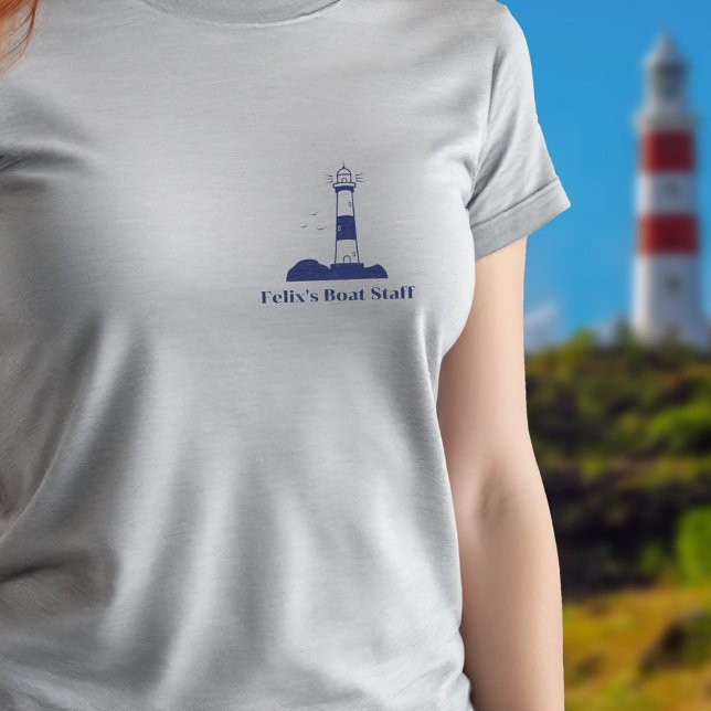 Fyrverksblå marinblå t shirt (Lighthouse Navy Blue T-Shirt)