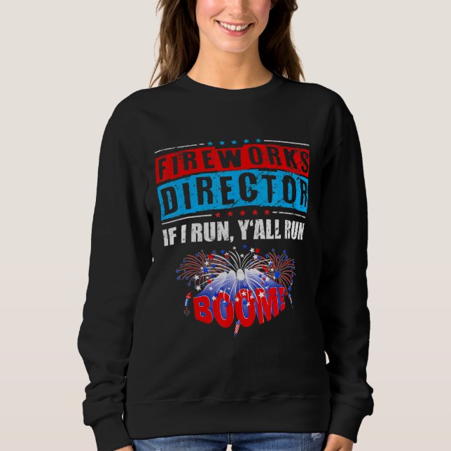 Fyrverkschef 4 juli om jag Springa Yall Springa T Shirt (Framsida)