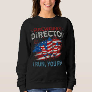 Fyrverkschef I Springa Du Springa 4 juli Amerika T Shirt