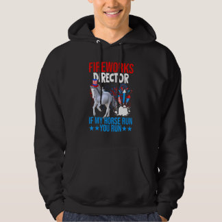 Fyrverkschef Lycklig 4:e juli Amerikanska Flagga Hoodie