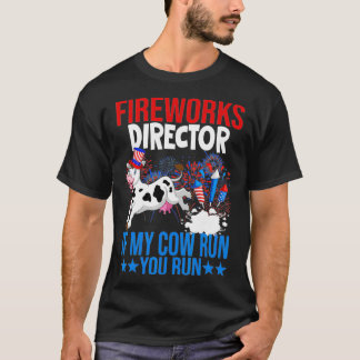 Fyrverkschef Lycklig 4:e juli Amerikanska Flagga T Shirt
