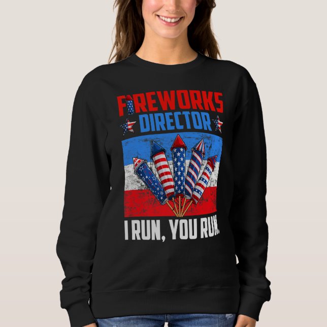 Fyrverkschef om jag Springa dig Springa 4:e juli P T Shirt (Framsida)