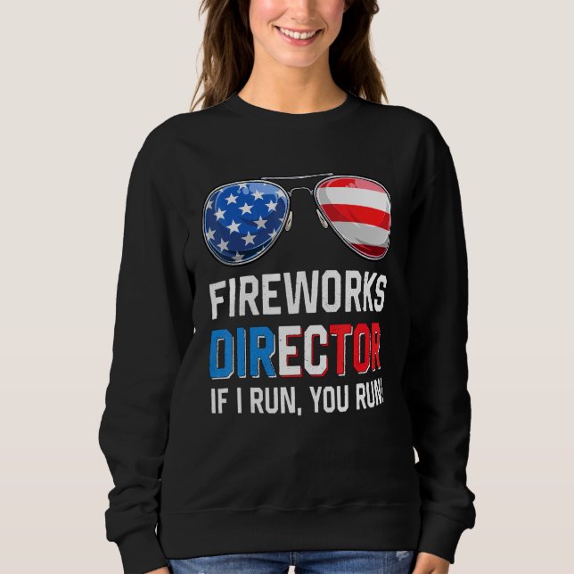 Fyrverkschef om jag Springa dig Springa 4 juli _ T Shirt (Framsida)