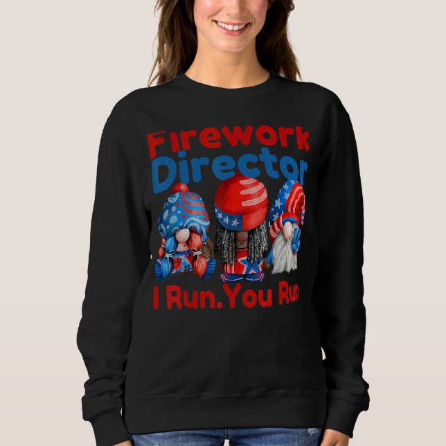 Fyrverkschef om jag Springa dig Springa Gnomes 4:e T Shirt (Framsida)