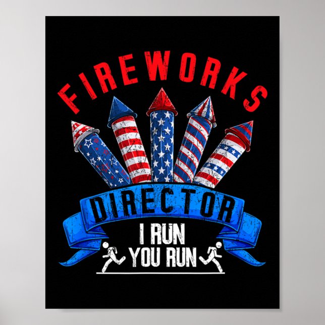 Fyrverkschef om jag Springa You Springa Patriot Am Poster (Framsidan)