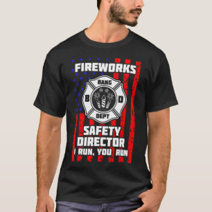 Fyrverkschef tekniker i Springa du Springa 4:e av T Shirt