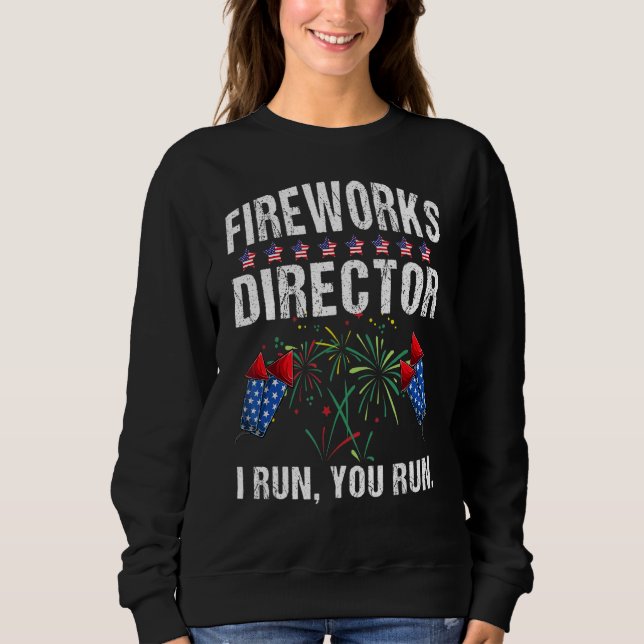 Fyrverksdirektör I Springa, du Springa USA T Shirt (Framsida)