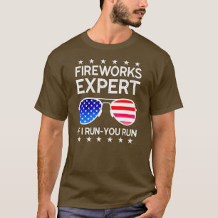 Fyrverksexpert om jag Springor dig Springa America T Shirt