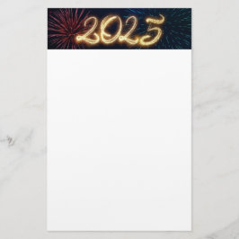 Fyrverksmousserande Gott nytt år 2025 Brevpapper