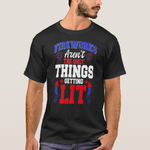 Fyrverkstekniker American Flagga Pyro 4 juli T Shirt