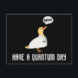 Fysik Anka Vykort<br><div class="desc">Denna anka säger Kvark,  eftersom det är en fysik anka! Perfekt för dem som älskar kvantfysik,  som en examensgåva eller för en riktig fysiker.</div>