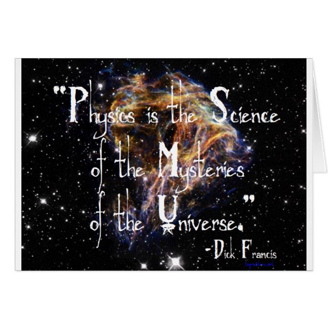 Fysik är vetenskapen hälsningskort (Framsidan Horizontal)