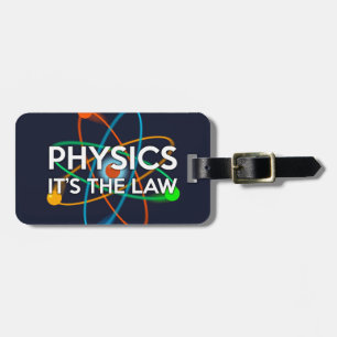 FYSIK. DET ÄR LAGEN Science Skämt Bagagebricka