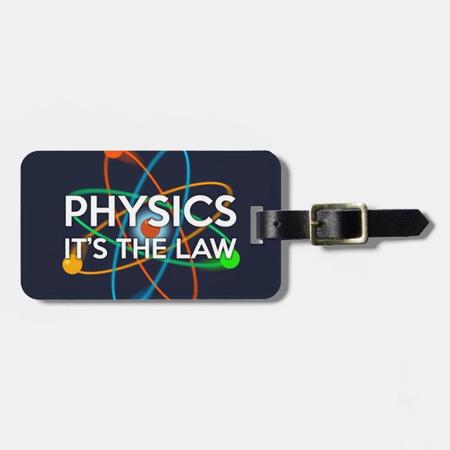 FYSIK. DET ÄR LAGEN Science Skämt Bagagebricka (Horisontell Framsida)