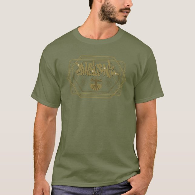 Fysik en märkre - sakral geometri t-shirt (Framsida)