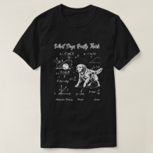 Fysik Hund Golden Retriever Vetenskapsnörd T-shirt