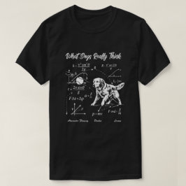 Fysik Hund Golden Retriever Vetenskapsnörd T-shirt