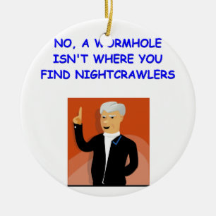 fysik julgransprydnad keramik