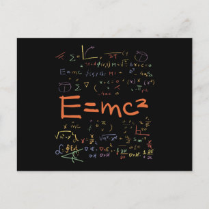 Fysik och matematiska formler EMC2 Vykort