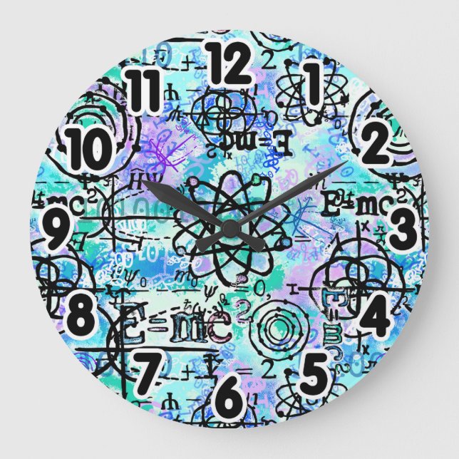 Fysik- och matematiska symboler, Geek Stor Klocka (Framsida)