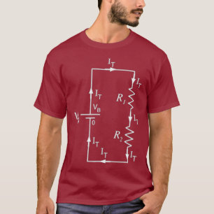 fysik OHMS LAW Electrical Engineering och T Shirt