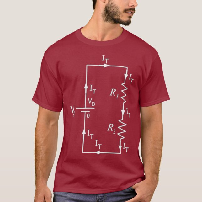 fysik OHMS LAW Electrical Engineering och T Shirt (Framsida)