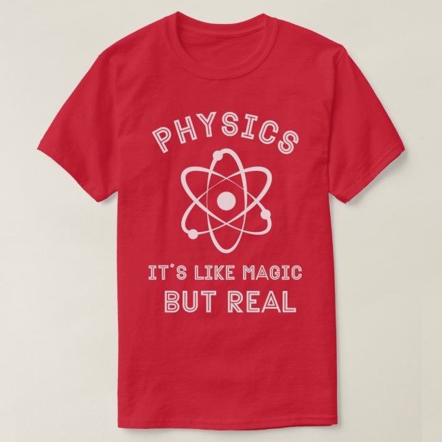 Fysik som magi men verklig fysikpresenter 5 t shirt (Design framsida)