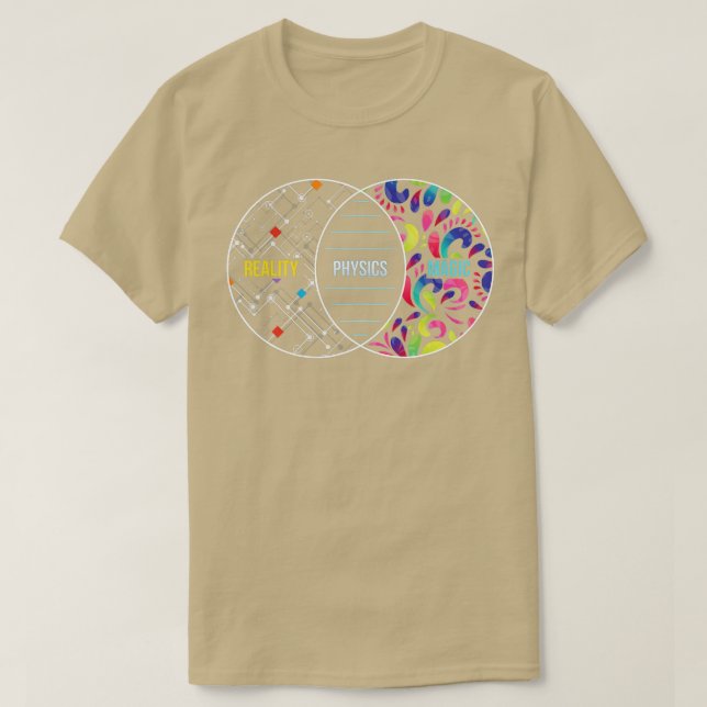 Fysik som magisk men riktigt fin fysisk pun t shirt (Design framsida)