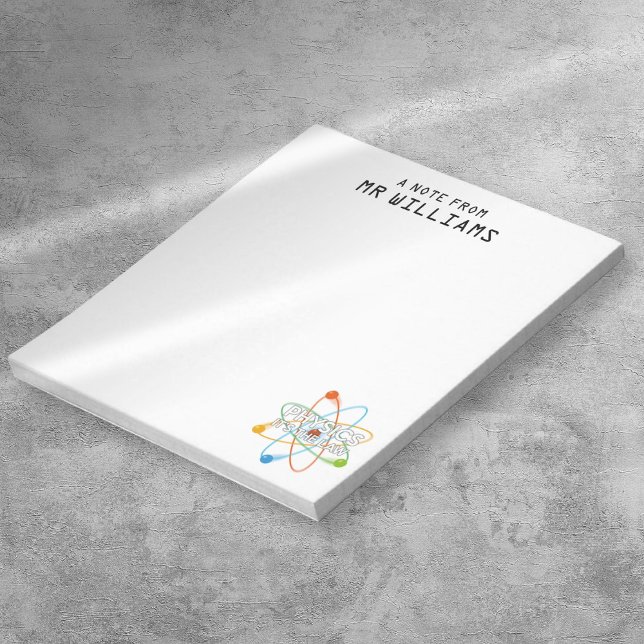 FYSIKALISK. DET ÄR LAW Science Personlig Anteckningsblock (PHYSICS IT'S THE LAW Science Personalized Notepad)